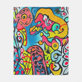 Abstraktes Design Fleecedecke
