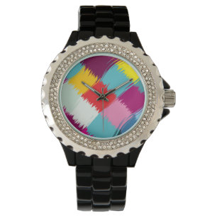 Abstraktes Design für Pinselstriche Armbanduhr