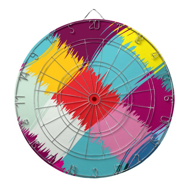 Abstraktes Design für Pinselstriche Dartscheibe (vorne)