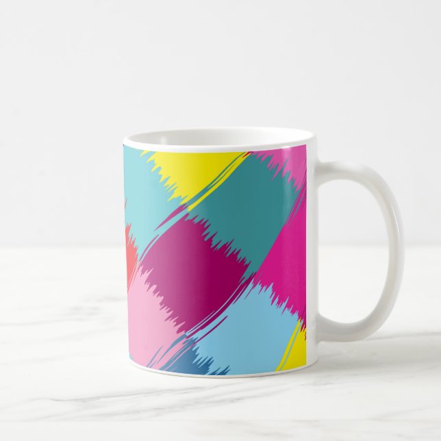 Abstraktes Design für Pinselstriche Kaffeetasse (Rechts)