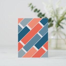 Abstraktes Design geometrischer Blöcke Postkarte