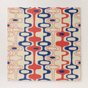 Abstraktes Design im Stil der Mitte des 20. Jahrhu Puzzle
