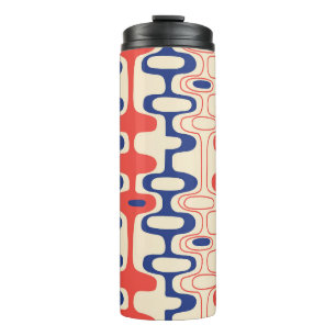Abstraktes Design im Stil der Mitte des Jahrhunder Thermosbecher