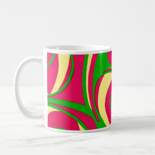 Abstraktes Design im Stil von 60 Jahren Kaffeetasse
