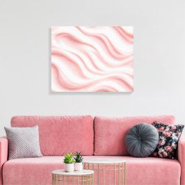 Abstraktes Design in Rosa und Creme Leinwanddruck