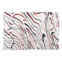 Abstraktes Design in Rot-Weiß-Schwarz