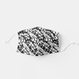 Abstraktes Design in Schwarz und Weiß Mund-Nasen-Maske Aus Stoff