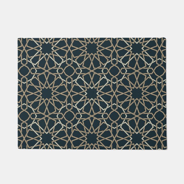 Abstraktes Design islamischer geometrischer Muster Fußmatte (Vorderseite)