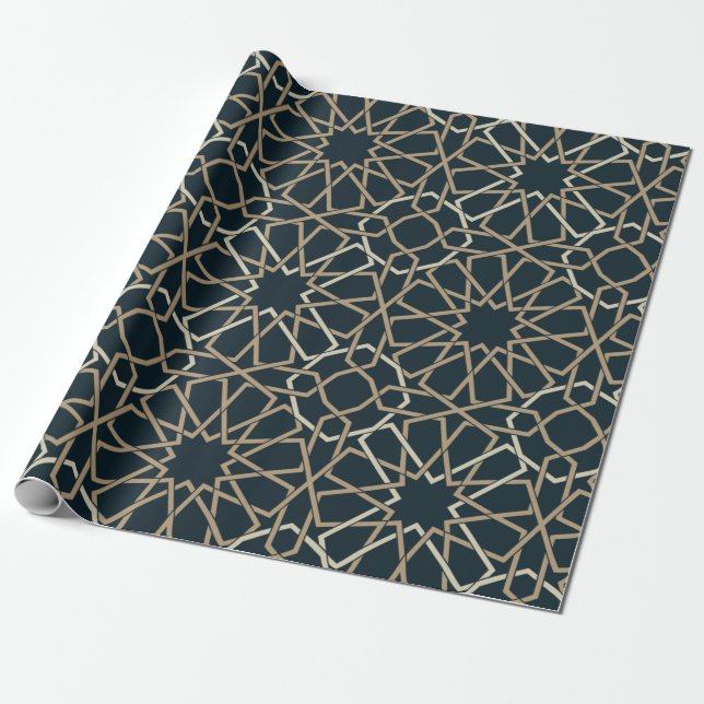 Abstraktes Design islamischer geometrischer Muster Geschenkpapier (Ungerollt)