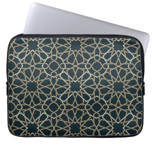 Abstraktes Design islamischer geometrischer Muster Laptopschutzhülle