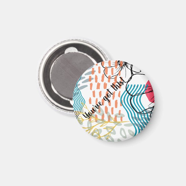 abstraktes Design Magnet Blumen (Vorderseite/Rückseite)