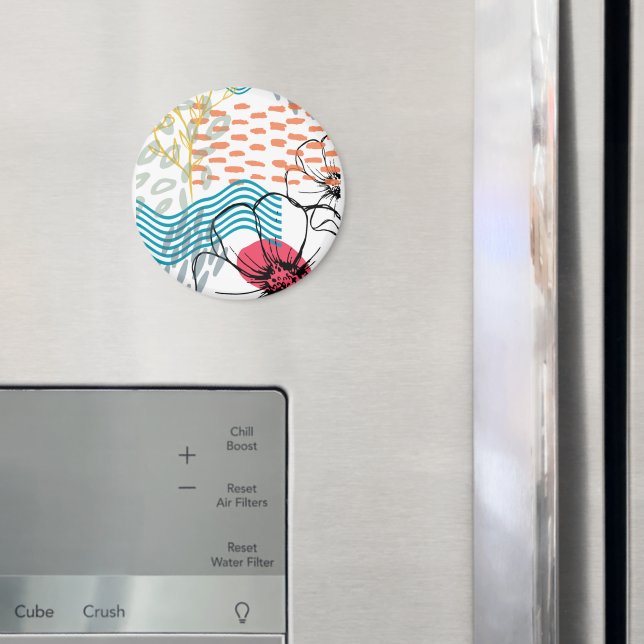 abstraktes Design Magnet Blumen (In Situ (Kühlschrank))