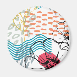 abstraktes Design Magnet Blumen