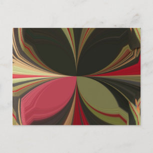 Abstraktes Design mit fließenden Linien Kunstprint Postkarte