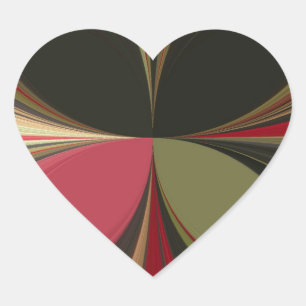 Abstraktes Design mit folgenden Linien Art Print Herz-Aufkleber