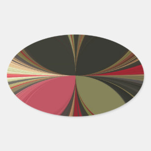 Abstraktes Design mit folgenden Linien Art Print Ovaler Aufkleber