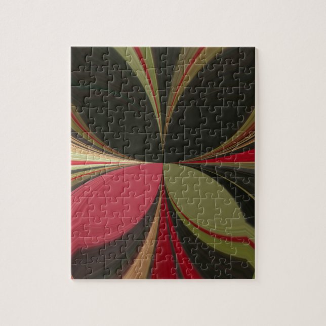 Abstraktes Design mit folgenden Linien Art Print Puzzle (Vertikal)