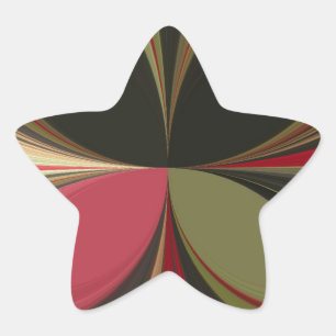 Abstraktes Design mit folgenden Linien Art Print Stern-Aufkleber
