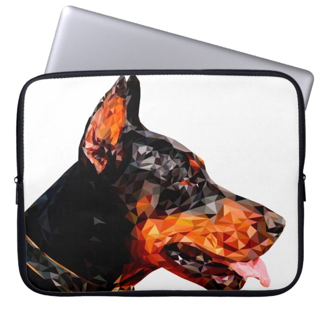 Abstraktes Design mit geringem Poly-Dreieck Laptopschutzhülle (Vorderseite)