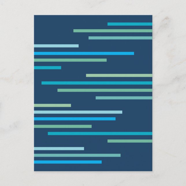 Abstraktes Design mit überlappenden Linien Postkarte (Vorderseite)