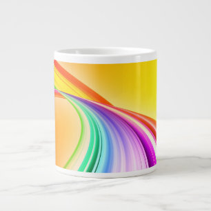 Abstraktes Design Orange Hintergrund Banner Kaffee Jumbo-Tasse