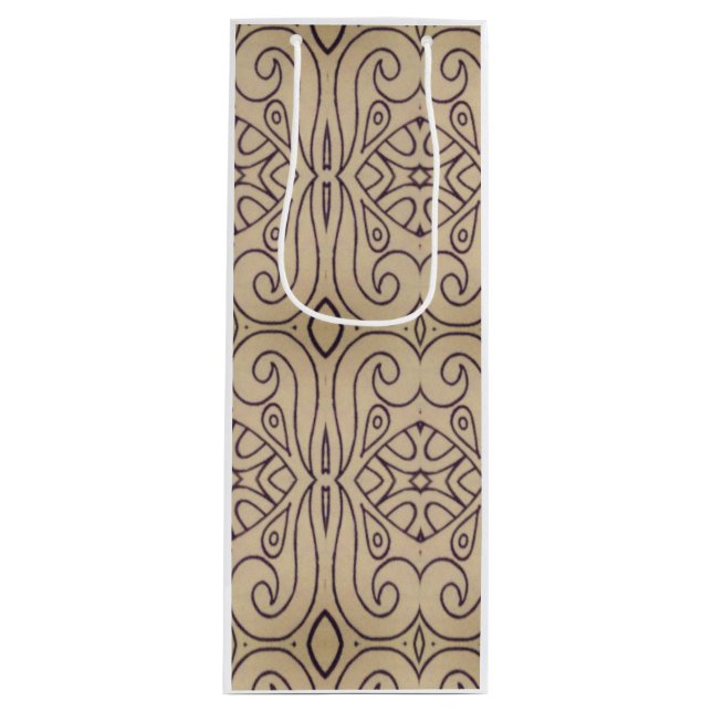 Abstraktes Design Recoleta Geschenktüte Für Weinflaschen (Vorderseite)