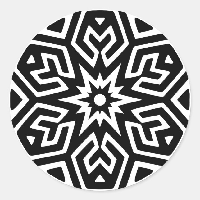 Abstraktes Design Runder Aufkleber (Vorderseite)