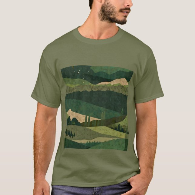 Abstraktes Design, Thema Natur T-Shirt (Vorderseite)