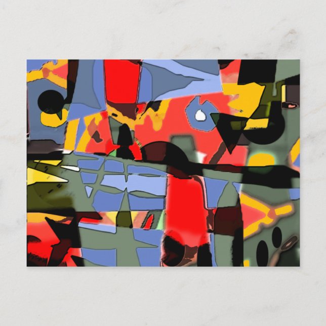 Abstraktes Design von Albruno Postkarte (Vorderseite)