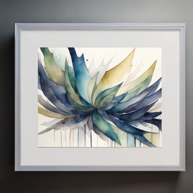 Abstraktes Design von Coolen Farbtönen 5:4 Poster (Von Creator hochgeladen)