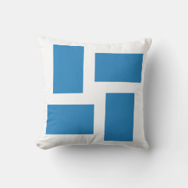 Abstraktes Design von White & Royal Pastel Blue Kissen