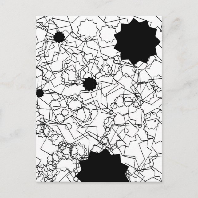 Abstraktes Design-Zeichn-Papier für Stift Postkarte (Vorderseite)