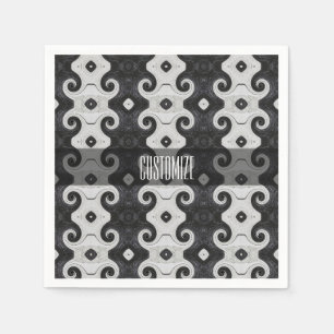 Abstraktes Diamant-Auge kräuselt Muster-Serviette Serviette