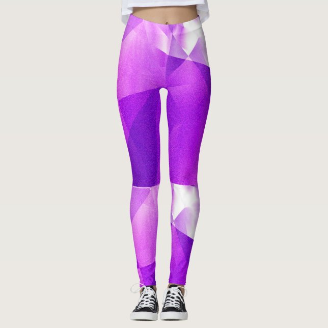 Abstraktes Digital Modern Art Muster Leggings (Vorderseite)