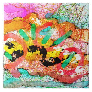 Abstraktes digitales Bild ohne Titel 2 Fliese