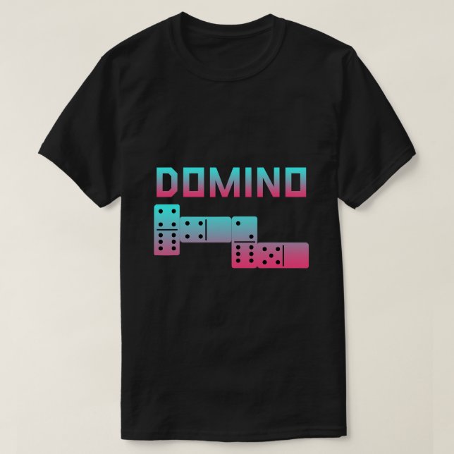 Abstraktes Domino Tile Board T-Shirt (Design vorne)