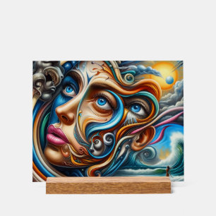 Abstraktes Dreamscape Ozean Ruhe und kosmisches Wu Acrylschild