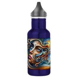 Abstraktes Dreamscape Ozean Ruhe und kosmisches Wu Edelstahlflasche