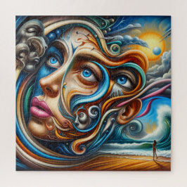 Abstraktes Dreamscape Ozean Ruhe und kosmisches Wu Puzzle