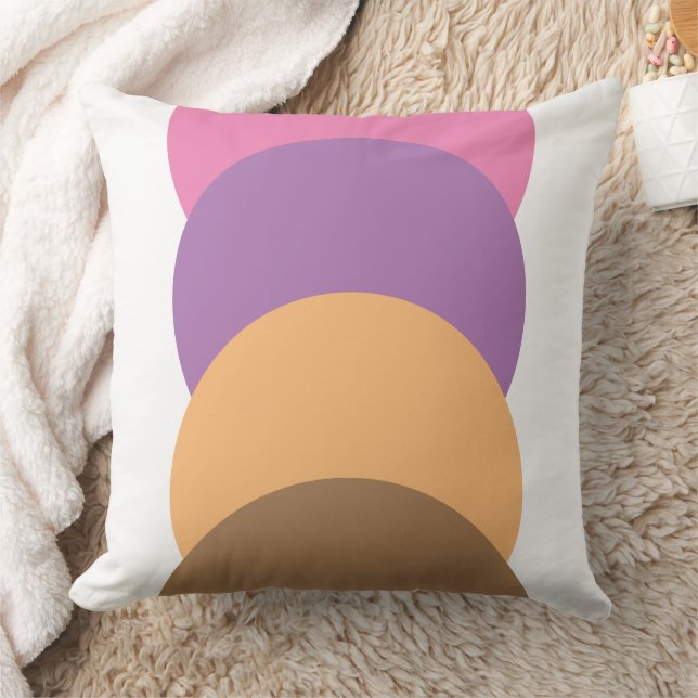 Abstraktes Drehkissen - farbiges Wappen Kissen (Decke)