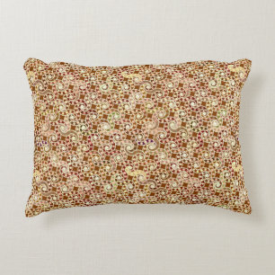 Abstraktes Drehmuster - Brauntöne Dekokissen