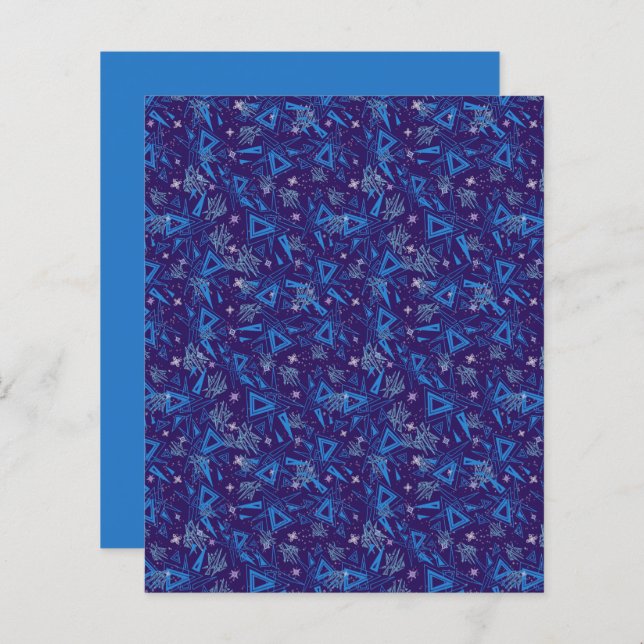 Abstraktes Dreieck Blaues Wasser Eiskrem Scrapbook (Vorne/Hinten)