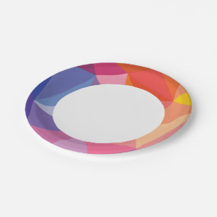 Abstraktes Dreieck-Muster Pappteller