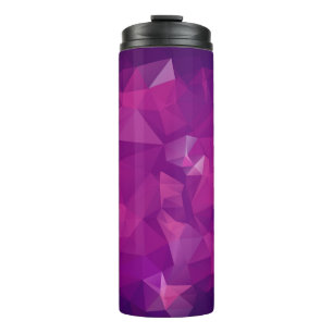 Abstraktes Dreieck violette Textur Hintergrund Thermosbecher