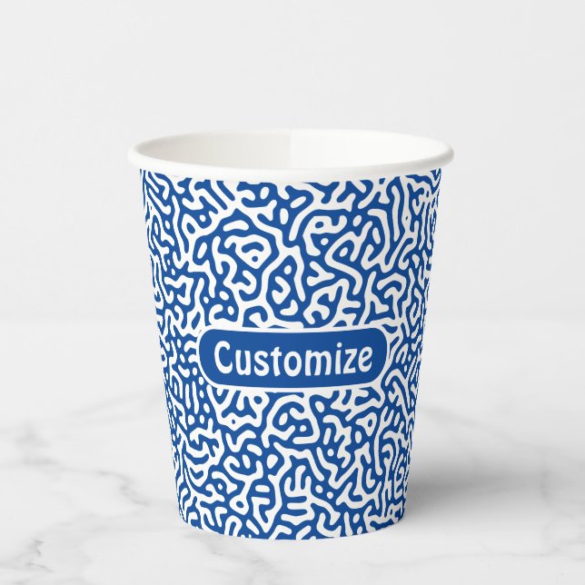 Abstraktes dunkles Lila künstlerisches Turing-Must Pappbecher (Links)