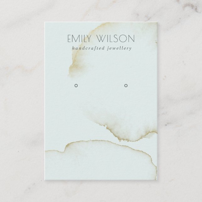 ABSTRAKTES EARRING-DISPLAY-LOGO VON WASSER AQUA BL VISITENKARTE (Vorderseite)