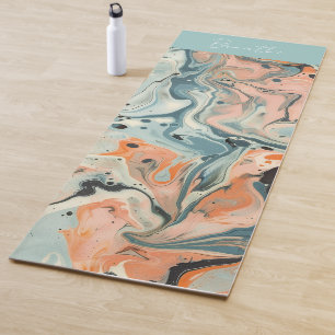 Abstraktes Ebru Yogamatte