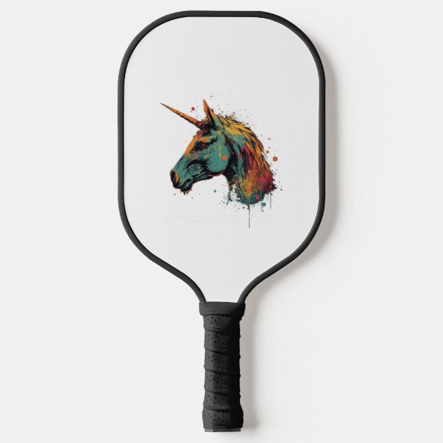 Abstraktes Einhorn Pickleball Schläger (Vorderseite)