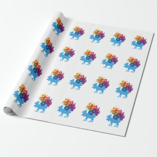 Abstraktes Elch-Wrapper Geschenkpapier