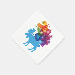 Abstraktes Elchpapier Napkins Serviette